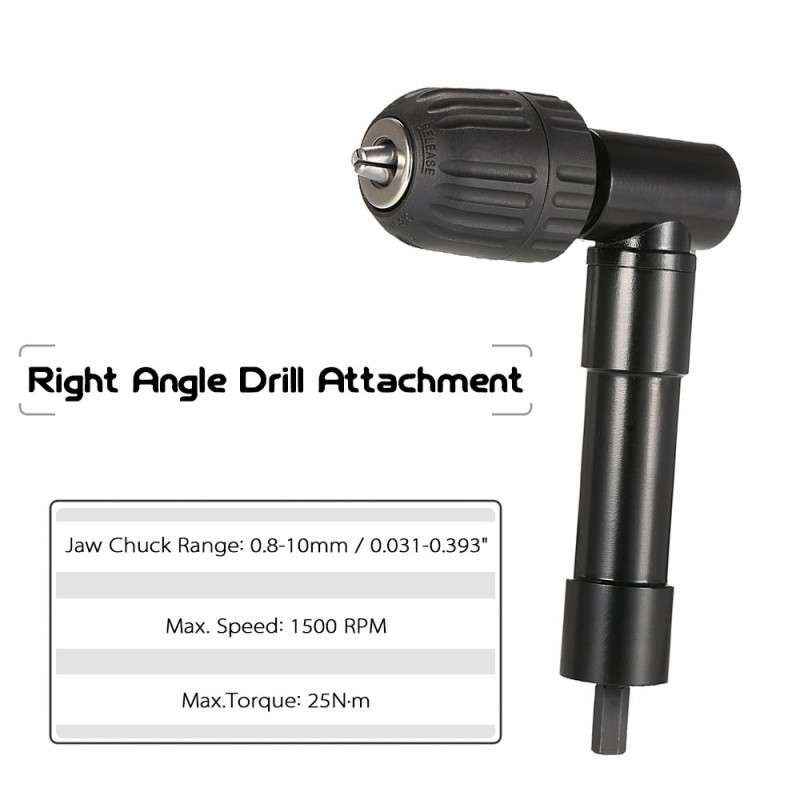 Right Angle Bend Extension 90 Degree Cordless Drill Attachment Adapter Tool Q1K6 